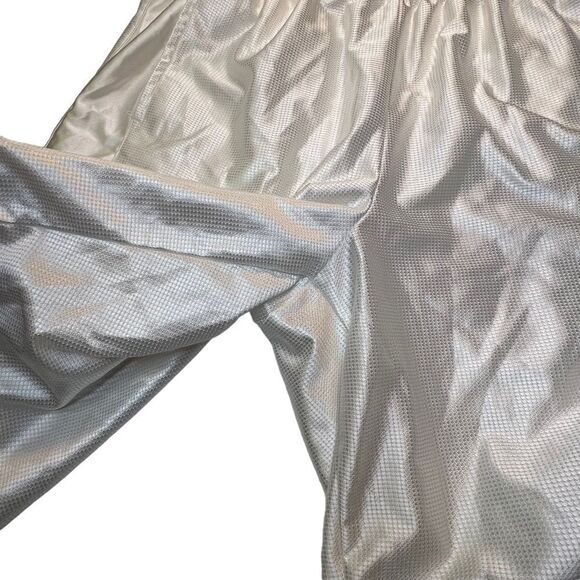 VTG NIKE MEN'S SILVER/white BASKETBALL ATHLETIC TRAINING SHORTS SZ L - Picture 6 of 11